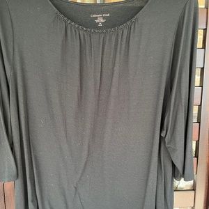 Coldwater Creek black beaded tshirt